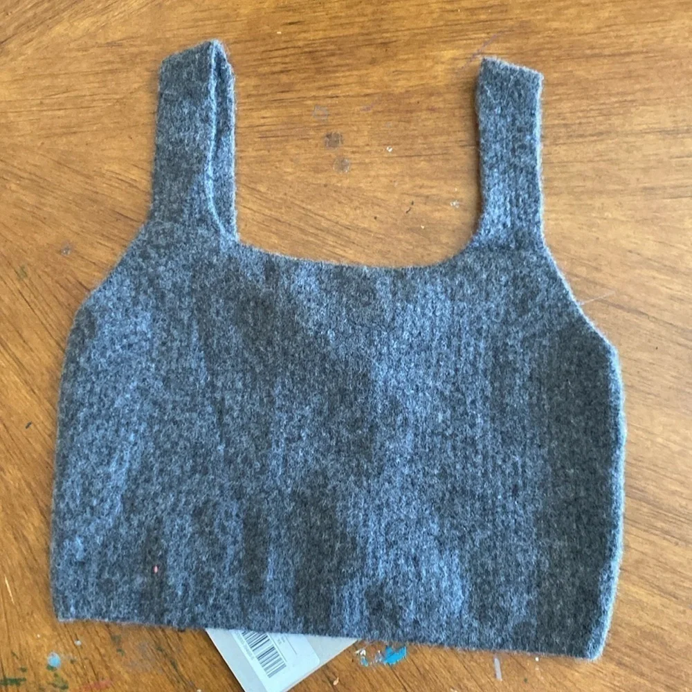 NWT Everlane The Cozy Stretch Tank Wool Alpaca Yak Blend Cropped Tank Top XS - Picture 3 of 14